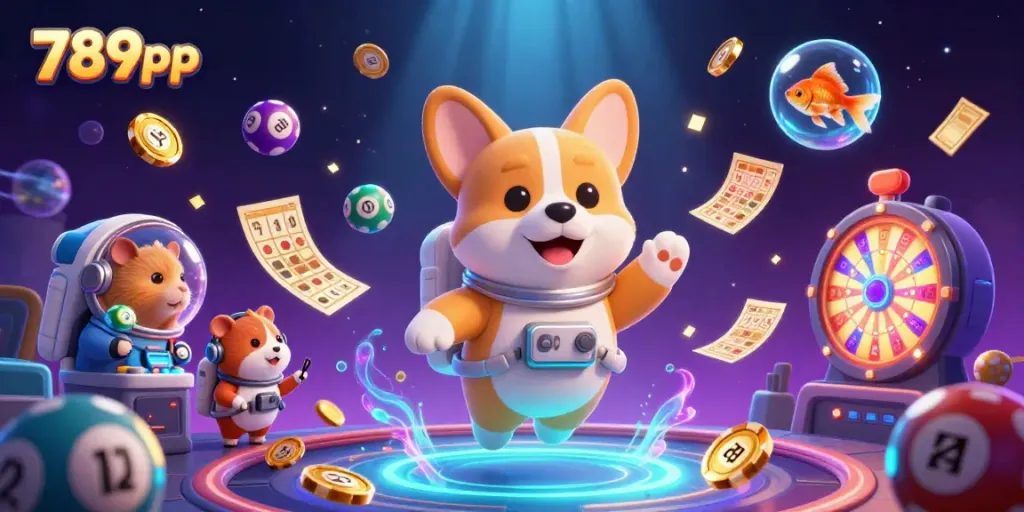 Experience thrilling games at 789pp with fun characters floating in a vibrant casino universe.