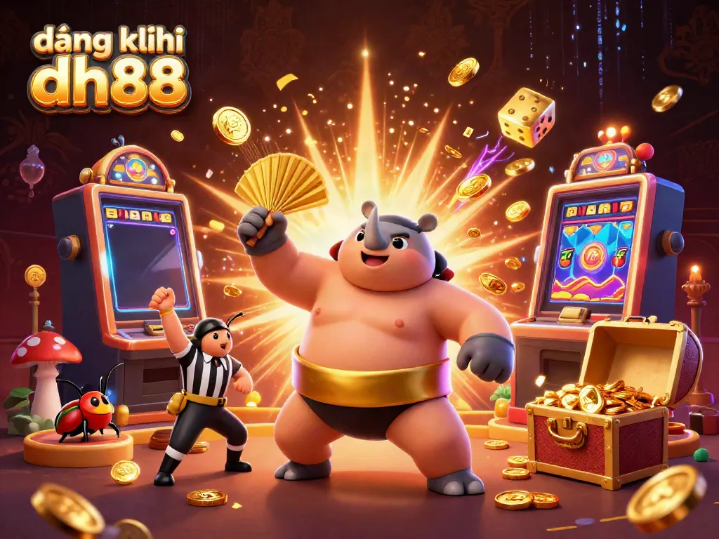 Experience the thrill of đăng ký dh88 as a sumo beetle champion unleashes a jackpot of coins and excitement.
